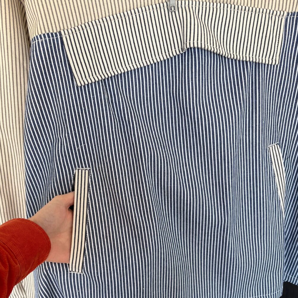 Teddy Fresh  Stripe Twill Canvas Anorak Jacket - Picture 4 of 8